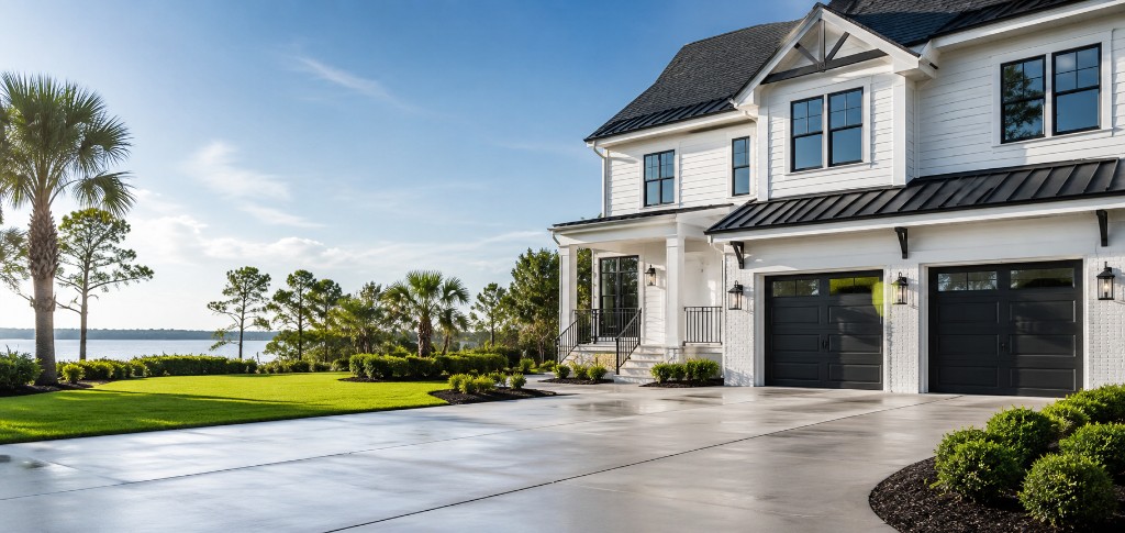 Clean home exterior after professional pressure washing